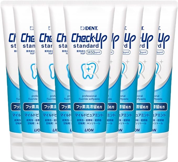 Lion Paste Check-Up Standard 4.8 oz (135 g) x 10 Bottles (Mild Pure Mint) - NewNest Australia