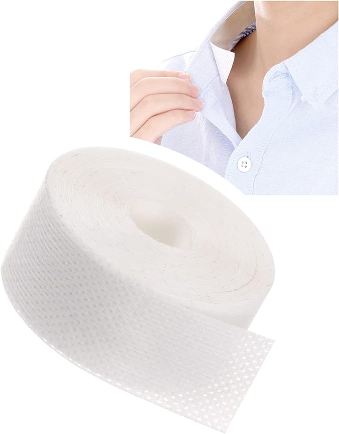 LIKENNY Sweat Pad, Cloth Seal, Sweat Tape for Clothes, 36.6 ft (8 m), Dirty Guard Tape, White, Shirt, Hat Liner, Collar, Sweat Absorbent, Stain Prevention, Non-Woven Fabric, Disposable - NewNest Australia