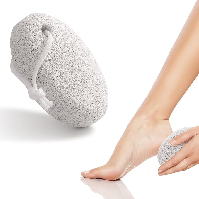 Annhua Natural Pumice Stone, Keratin Care, Volcanic Stone, Foot Care Tool, Washable, Reusable Use, Unisex, Smooth Heels, Skin Care, Heel Sharpening, Foot Massage, Promotes Circulation, Foot Pumice, Bath Stone, Foot Care Set, White - NewNest Australia