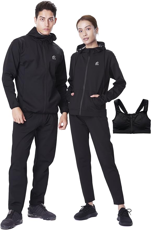 CM-S Sauna Suit, Men's, Women's, Top and Bottom Set, Includes Spobra, Video Included, Washable - NewNest Australia