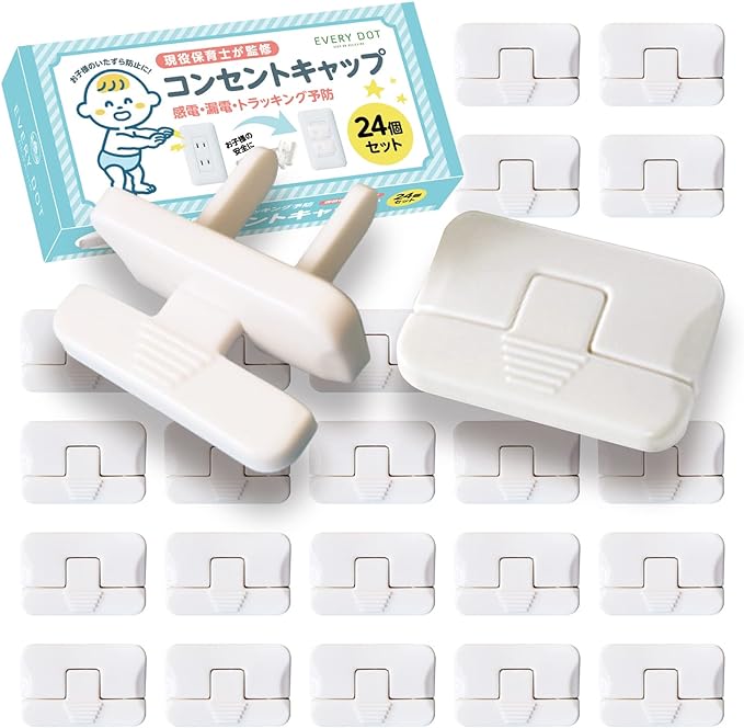 EVERYDOT Outlet Cover, Outlet Cap, Outlet Guard, Baby Guard, Set of 24, Anti-Shedding, Tight Lock Mechanism, Supervised by Active Nursery Teachers, Electrical Shock Prevention, Electric Shock, - NewNest Australia