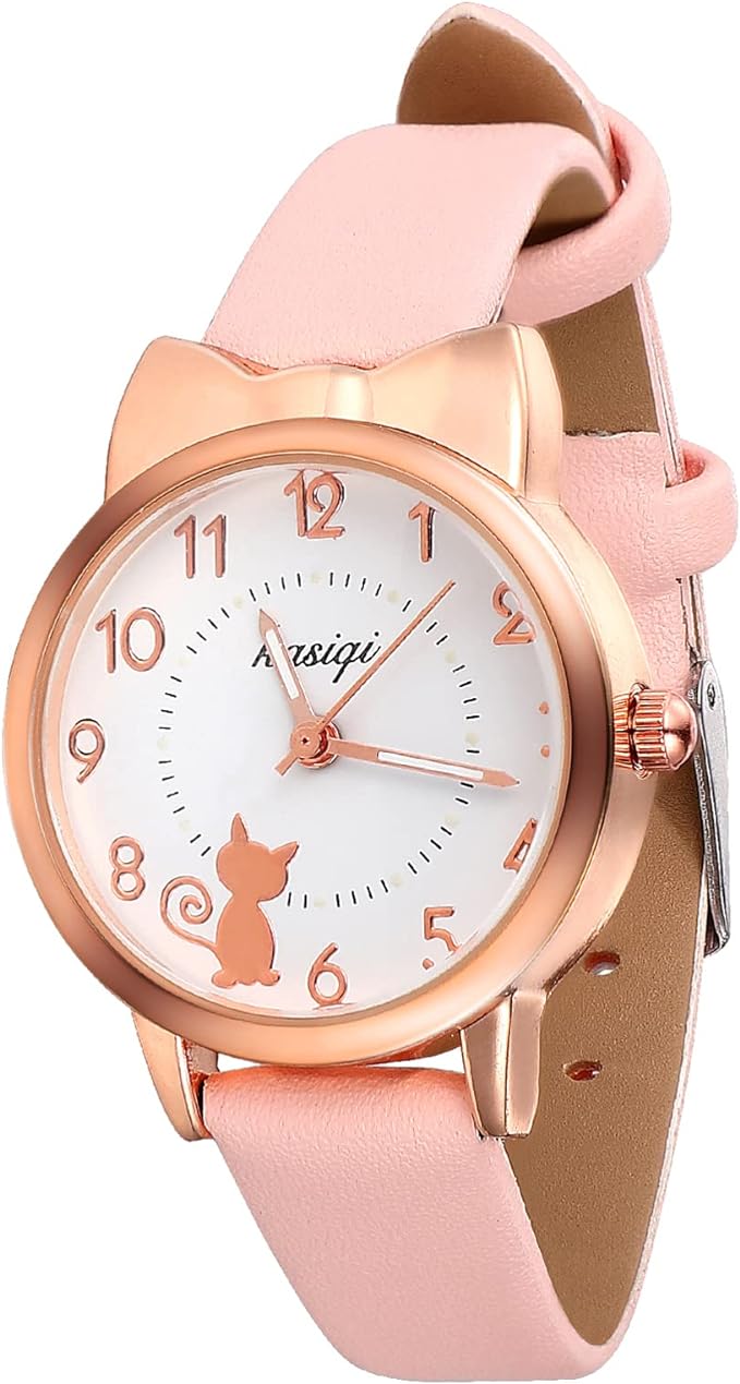 LEDMOMO Student Watch, Kids Watch, Watch, Watch, Kids, Cat Pattern, Cute, Cat Watch, Girls, Students, Pink - NewNest Australia