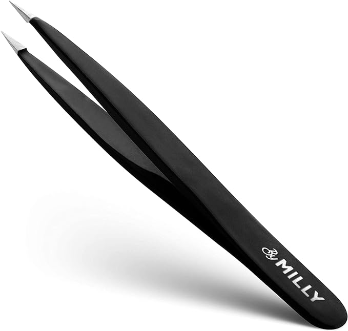 ByMilly Tweezers, Tapered Tweezers, 100% Stainless Steel, Precision, Professional Craftsmanship Specifications, Long Selling Products in the United States, Eyebrows, Unwanted Hair, Eyelashes, - NewNest Australia