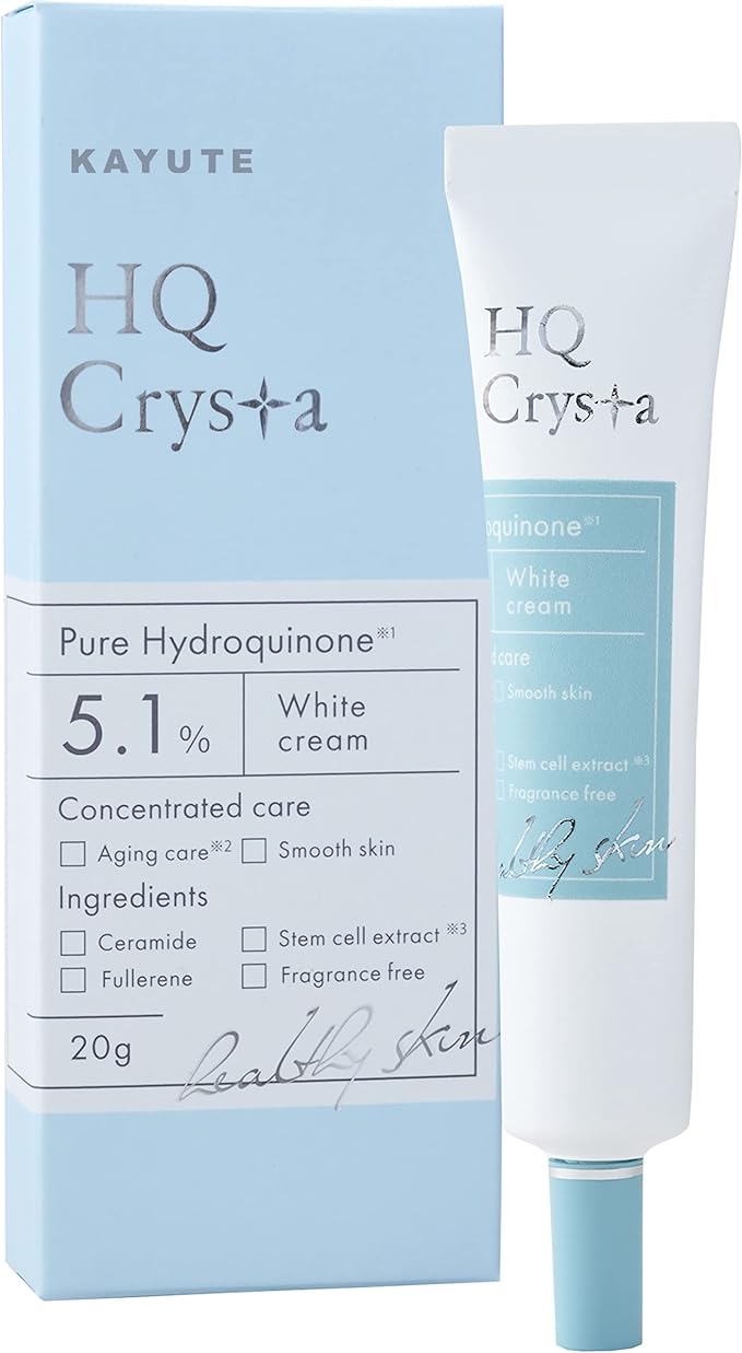 KAYUTE HQ Crysta Pure Hydroquinone Cream, 5.1% Retinol, Deer Ceramide, Fullerene, Moisturizing, Additive-Free, Made in Japan, 0.7 oz (20 g) - NewNest Australia
