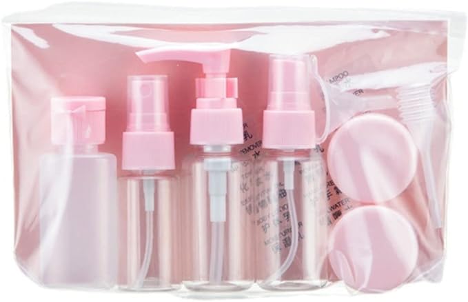 11 Pcs Travel Set Travel Bottles Skincare Travel Set Travel Pouches Refill Bottles Travel Goods Travel Mini Cosmetic Refill Bottles Cream Bottles Plastic Clear Cosmetic Containers Travel Refill - NewNest Australia