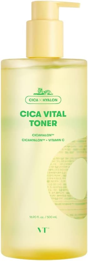 VTCOSMETICS VT CICA Vital Toner, 16.9 fl oz (500 ml), Moisturizing, Sensitive Skin, Dry Skin, Skin Care, Deer, Vitamins, Yuzu Vitamins, Lotion - NewNest Australia