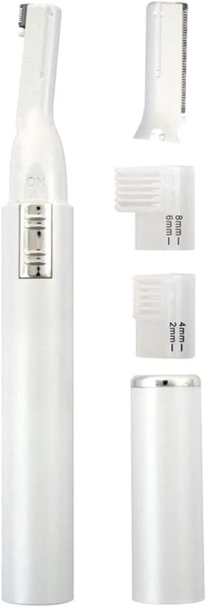 Rozenstar AF964 Women's Face Shaver, Battery-Operated, Pencil Type, 4 Attachments for Mayu Face, 2 Types, Compact, White - NewNest Australia