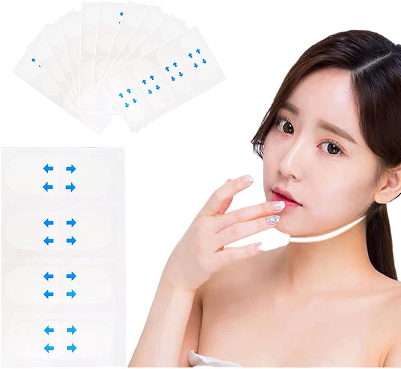 YINKE Small Face Tape Lift Up Tape Strong Nasolabial Line Sagging Lifting Tape Correction for Faces, Ultra Thin, Transparent, Pack of 160 - NewNest Australia