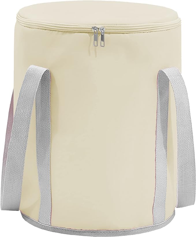 Cicogna Foot Bath, Foot Bath Bucket, Foldable, With Lid, Simple, Icing Bucket, Designed to Fit Your Room, Camping, Sports, Lightweight, Portable, Deep, Deep (Beige) - NewNest Australia