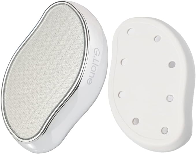 Heel Exfoliating Nano Glass Foot File Exfoliating -G.Liane Crystal Glass Heel File Foot Care Tool for Exfoliating Files Wet and Dry Unisex (Silver) - NewNest Australia