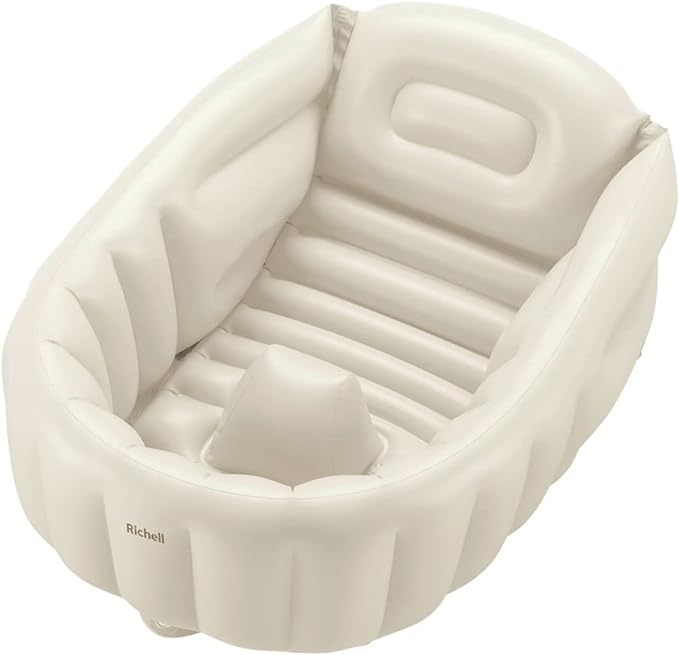 Richell Plush Baby Bath K Antibacterial Beige - NewNest Australia