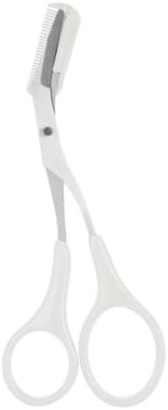 Eyebrow Scissors, Eyebrow Scissors with Comb, Eyebrow Cut, Eyebrow with Comb, White - NewNest Australia