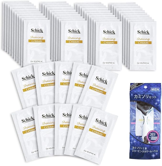 Shaving Cream K, 0.1 oz (3 g), For Commercial Use, Business Trips, 50 Pieces Bulk Purchase, Hotel Amenities, Extreme 3 (1 Piece), Set of 1, SuG Original Packaging with Original Drawstring Bag (1 Piece) - NewNest Australia