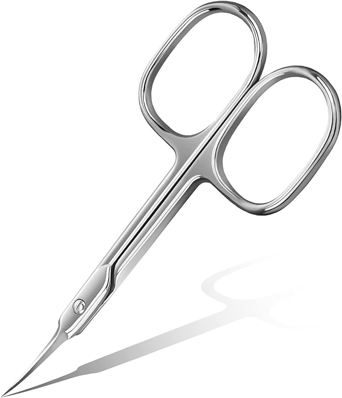 CGBE Cuticle Scissors, Extra Fine Curved Blade, Eyebrow Scissors, Super Slim Scissors for Cuticle Care, Professional Manicure Precision Tip Hair Repair Blade, Small Cuticle Scissors for Eyebrows, - NewNest Australia