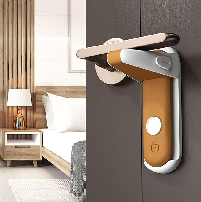 FTBOL (2023 New Upgrade) Door Lock, Child Lock, Child Safe, Cat Escape Prevention, Aftermarket, Baby Guard, Cats, Prevents Open and Close, Door Lever Fixed, Baby Finger Scissors, Prank Prevention, - NewNest Australia