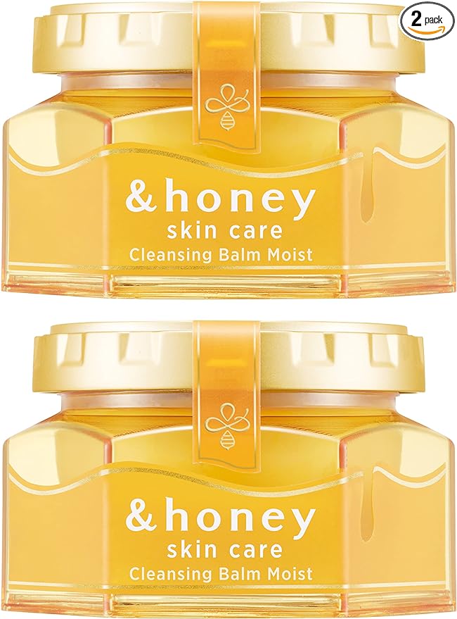 & Honey Cleansing Balm, Moist 3.2 oz (90 g), Set of 2 "Honey Beauty Cleansing" - NewNest Australia
