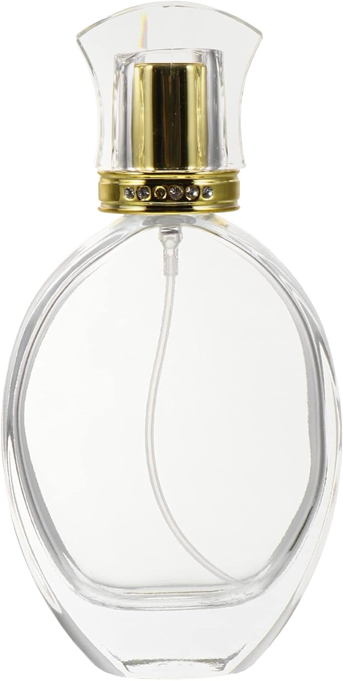 LALAFINA Perfume Bottle, Glass Bottle, Perfume Bottle, Refill, Pump Type Perfume Bottle, For Travel, Business Trips, Perfume Container, Portable Perfume Bottle, Oval Perfume Bottle, Transparent - NewNest Australia