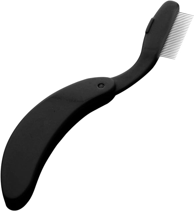 ARYRA Mascara Comb, Stainless Steel, Makeup Type, Folding Type, Foldable, Portable, Compact, Thin Eyelashes, Separate, Stainless Steel, Black - NewNest Australia