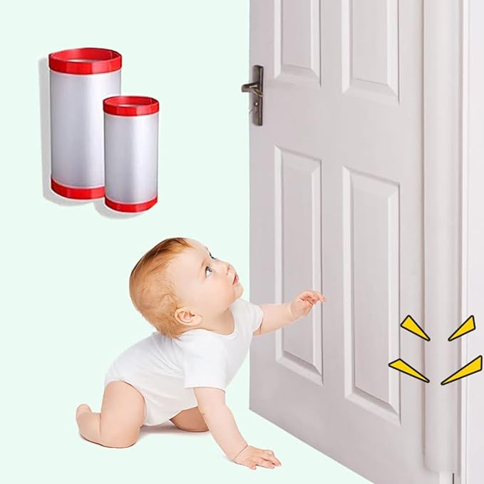 Finger Scissors Prevention, Door, Finger Pinching Prevention, Finger Scissors Prevention Cover, Gap Cover, Cling Prevention, Set of 2, 6.7 x 55.1 x 55.1 inches (17 x 140 x 10 x 140 cm), Door Stopper, - NewNest Australia