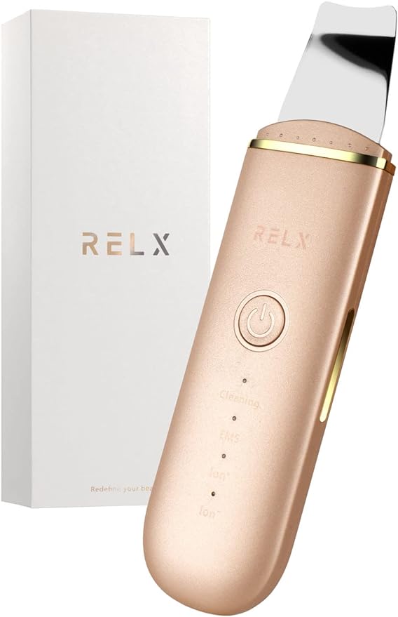 RELX Water Peeling Facial Beauty Device Ultra Lightweight 2.4 oz (70 g) (Japan Manufacturer) Multi-functional Facial Beauty Device Ultrasonic EMS Ion Peeling Cleansing Pore Care Blackhead Gift (Rose - NewNest Australia