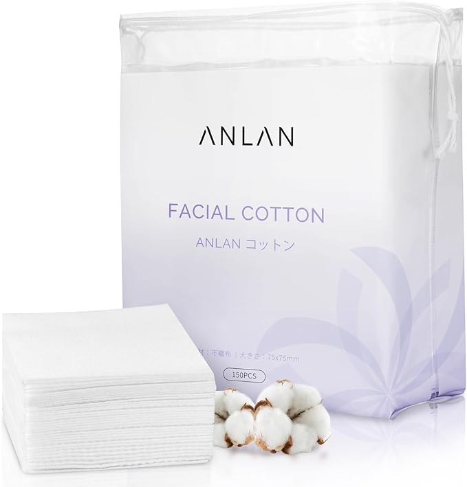 ANLAN Cotton Facial Beauty Cotton Large 150 Sheets Cotton Puff Cosmetic Cotton Padding Makeup Remover Cotton Pack - NewNest Australia