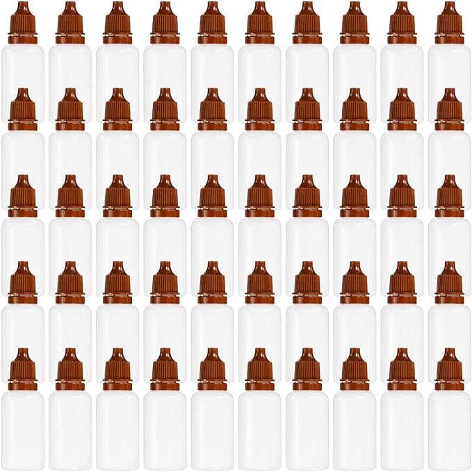 PATIKIL 50pcs 20ml Liquid Dropper Bottles PE Squeezable Drop Dropper Container with PP Cap for Home Travel Coffee - NewNest Australia