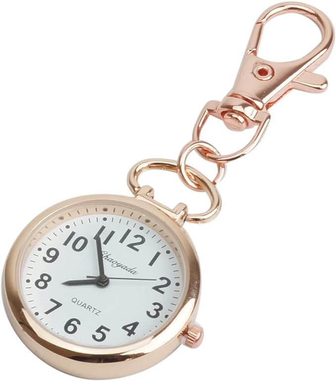 prendre PR-NASUKA-WATCH Nurse Watch, Pocket Watch, Key Chain, Nasukan, Simple, Backpack, Bag, Pocket, School Bag, Pink gold × black - NewNest Australia