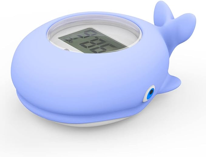 OriginCOM WTMP813-KJR Hot Water Thermometer Baby Bath Toy, Digital Thermometer, Floating Water Thermometer, Set Reminder, Whale Design - NewNest Australia