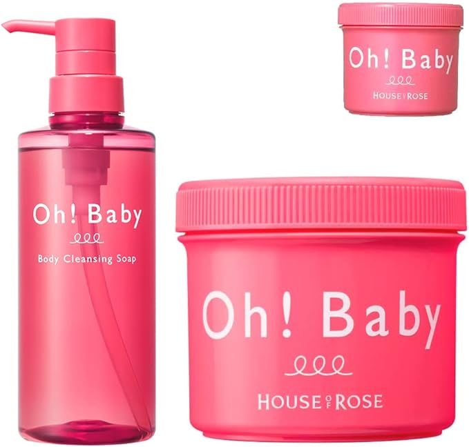 House of Rose [Body Smoother Mini Included] Body Smoother N + Oh! Baby Body Soap Set/Body Scrub, Body Care, Buttocks, Blackheads, Exfoliating Care, Japanese System, Present, Women's, Skin Polishing Set - NewNest Australia