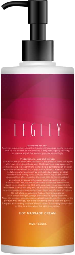 Legri Hot Massage Cream Warming and Tightening, Beautiful Legs, Calf, Thighs, Buttocks, 5.3 oz (150 g) - NewNest Australia