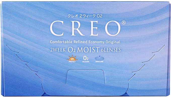 Creo 2 Week O2 Moist (6 pieces) 1 box (2 week disposable contact lenses) [Low water content] [BC] 8.7 [PWR] -3.50 - NewNest Australia
