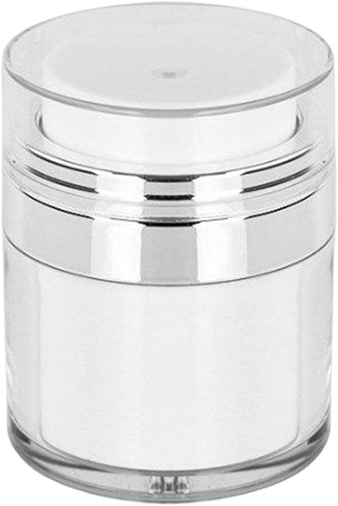 Cosmetic Cream Jar - Shatterproof Cream Jar Vacuum Bottle Dispenser Airless Pump Jar | Leak Proof Travel Lotion Cream Sample Container for Makeup Vial Accessories Tan - NewNest Australia