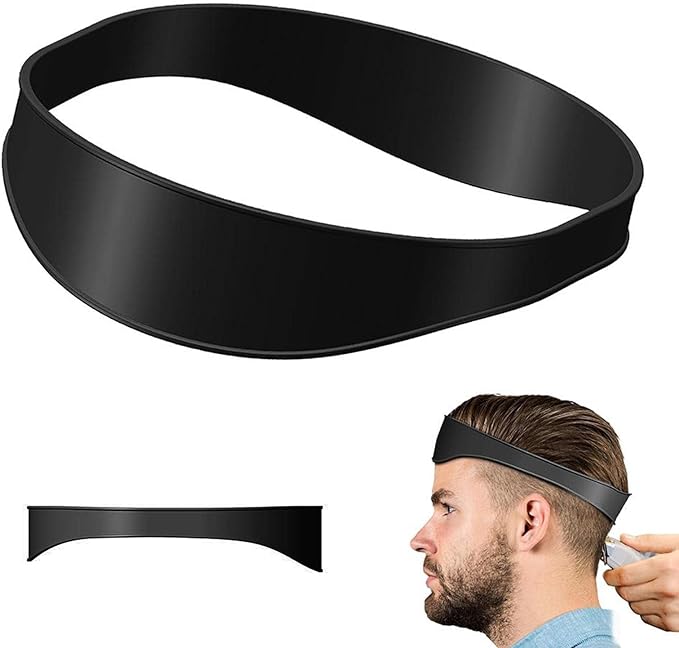 Neckline Shaving Template Curved Silicone Haircut Band DIY Home Haircut Ruler Styler Hairdressing Trim Tool Net - NewNest Australia