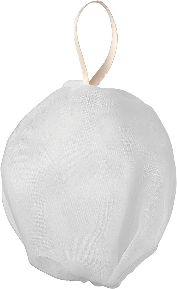 Kai KQ3168 Organza Foaming Net, Cleansing, Ribbon Included, White, Polyethylene, Polyester, Dense Foam, Skin Care - NewNest Australia