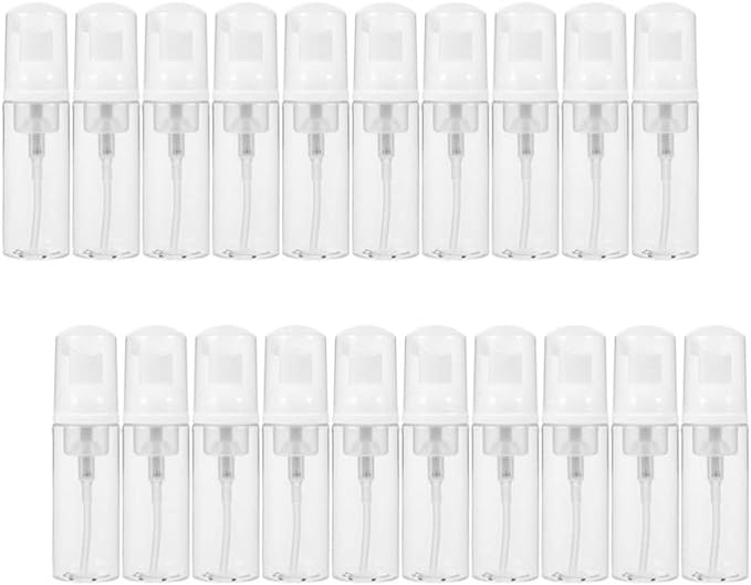 Frcolor Froth Pump Bottles 60ml Frothing Pump Bottles 20pcs Empty Bottles Foam Bottles Refillable Clear Plastic Foam Pump Portable Hand Soap Bottle Small Foam Soap Dispenser - NewNest Australia