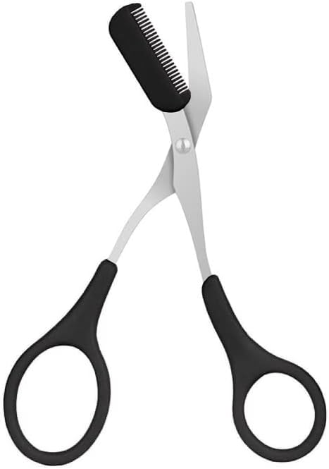 prendre PR-BROWCL-BK Eyebrow Scissors, Eyebrow Cut, Comb Included, Set of 2, Eyebrow Cut, Comb, Length, Easy, Eyebrow Cut, Eyebrow Scissors, Beauty, Makeup, Cosmetic Accessories (Black) - NewNest Australia