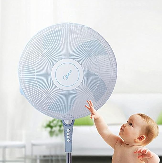 Creve Cell Fan Cover, Large Size, Safety Net, Anti-Dust, Fits 11.8 - 15.7 inches (30 - 40 cm), Blue (1 Piece) - NewNest Australia