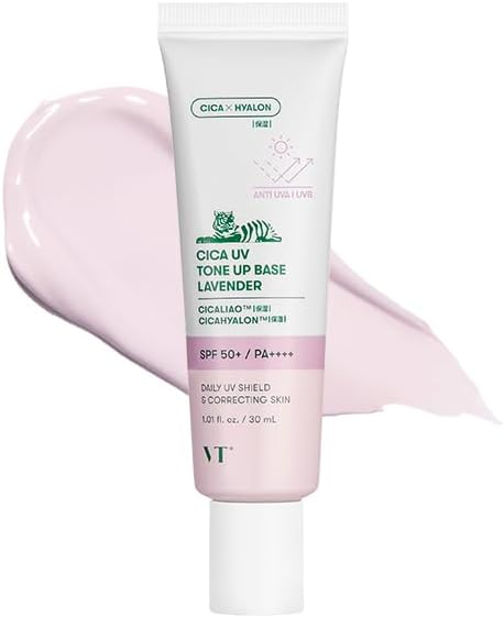 VTCOSMETICS CICA UV Tone Up Base, Four Types, SPF 50+/PA++++, Sensitive Skin, Dry Skin, Skin Care, Makeup Base, UV Care, Complexion, Transparent, Korean Cosmetic, Lavender, Genuine Product - NewNest Australia