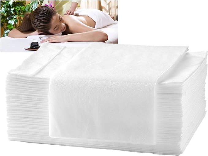 Henaco Waterproof Sheet, Non-woven Fabric, Individually Packaged, Disposable Bed Sheet, Paper Sheet, Nursing Sheet, Hygienic, Beauty Salon, Waterproof, Oilproof, Commercial Use, Width 31.5 x Length 70.9 inches (80 x 180 cm), Pack of 50, White - NewNest Australia