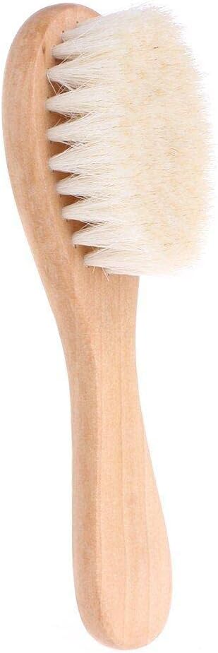 Mango Wooden Handle Brush Baby Hair Brush Newborn Hairbrush Infant Comb Head Massager - NewNest Australia