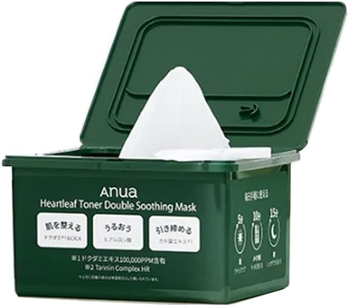 ANUA Dokudami Toner Double Soothing Mask Pack (30 Pieces), Calming Care, Moisture Care, Sensitive Skin, Dry Skin, Korean Skin Care, Korean Pack (Official / Genuine) - NewNest Australia