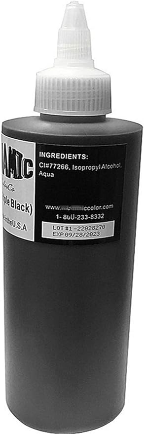Tattoo ink Triple Black Tattoo Ink - 8oz (240ml) Tattoo Paint Ink - Perfect for Body Color Design - Tattoo Equipment Ink Set - Also Can Be Used for Body Painting, Makeup and Beauty Arts - Reliable Ink - NewNest Australia