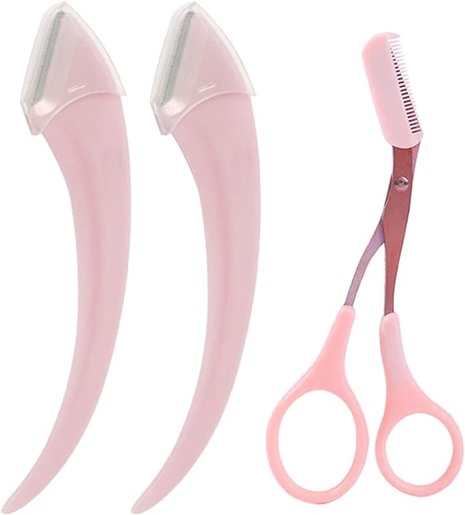 Eyebrow Trimmer Scissors with Comb for Women Professional Stainless Steel Eyebrow Trimmer Scissors Beauty Makeup Accessories Q5A2 - NewNest Australia