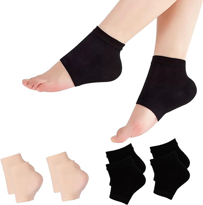 Heel Care Socks, Heel Moisturizing Socks, Set of 4, Heel Care Socks, Quality Care, Anti-Crack, Smooth Heels, Smooth Heels, Moisturizing Protection, Sleeptime, Intensive Moisturizing Socks for Heels, - NewNest Australia