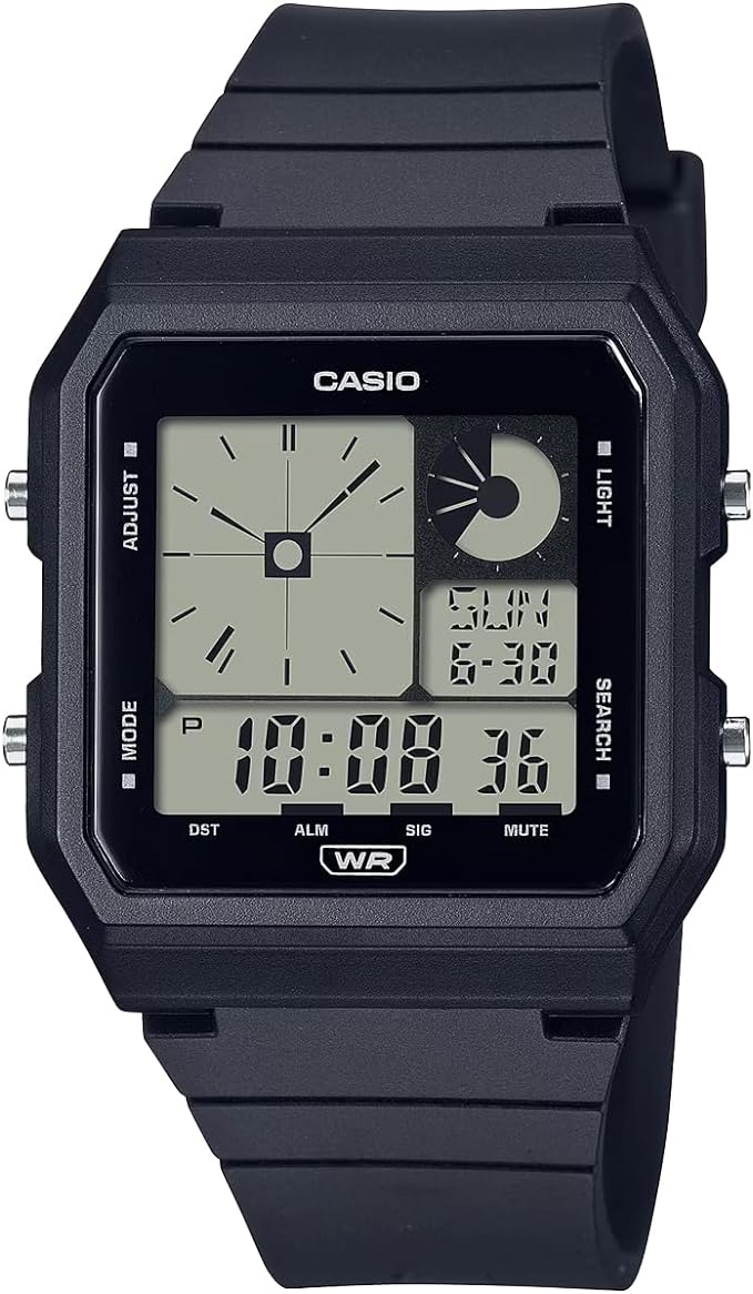 Casio Standard Digital Wristwatch, LF-20 Series, Unisex, Overseas Model, Black LF-20W-1A, Retro - NewNest Australia