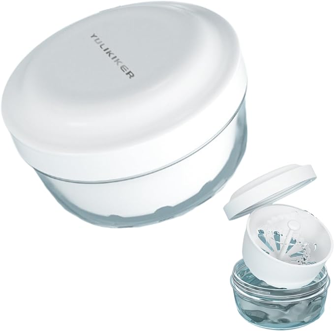 AT Product Denture Case, Mouthpiece Case, Clean, Storage, Portable Retainer Case (White) - NewNest Australia