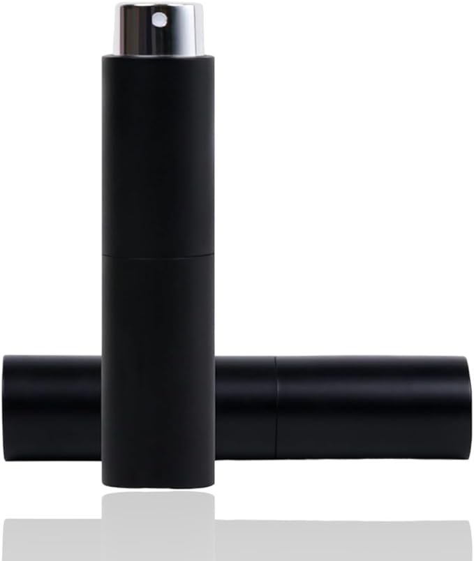 [Leather ICHI] Perfume Atomizer, Portable Mini Bottle, Atomizer, Leak Proof, No Lid Rotation (10ml, Matte Black) - NewNest Australia