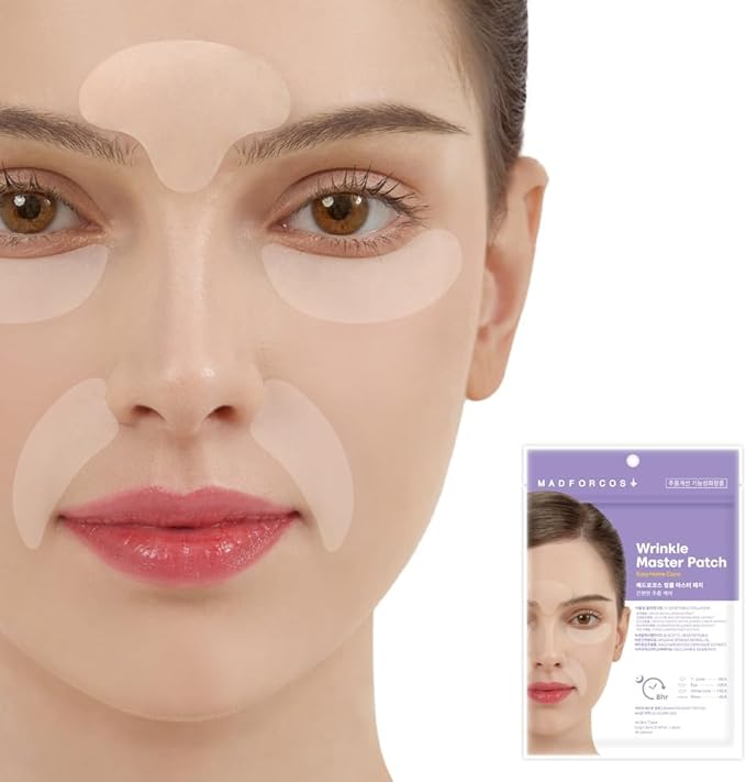 MADFORCOS Wrinkle Master Patch, 1 Set (3 Pieces/36 Patches), Eyebrow and Eye Pack Nasolabial Line, Vegetable Collagen (Purple) - NewNest Australia