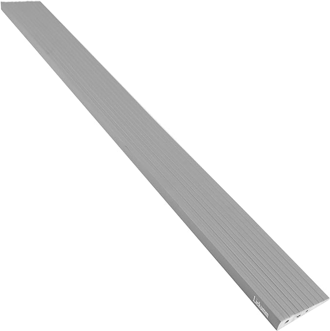 LIEKUMM Height 0.8 inches (2 cm) x Width 35.8 inches (90.5 cm) Step Ramp Threshold Ramp for Cleaning Robots Indoor and Outdoor Use Step Elimination PVC Material Load Capacity 1766.3 lbs (800 kg) - NewNest Australia
