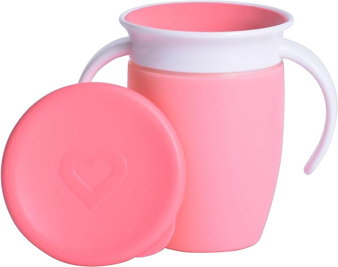 munchkin Munchkin Plastic Miracle Cup with Handle / Pink Pastel Kids Baby Mug FDMU10802L - NewNest Australia